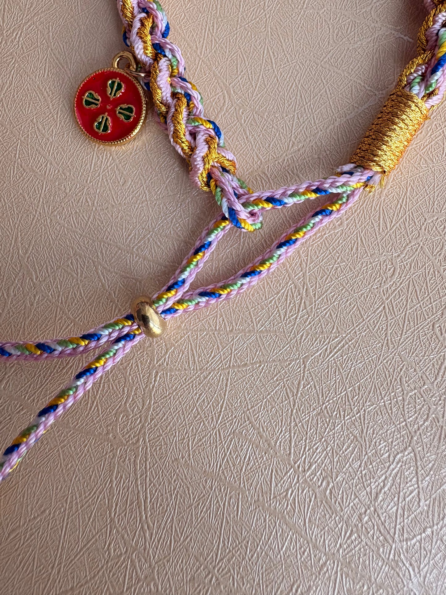 Five Jambhalas Braided Bracelet - Lhasa Pastel Dawn