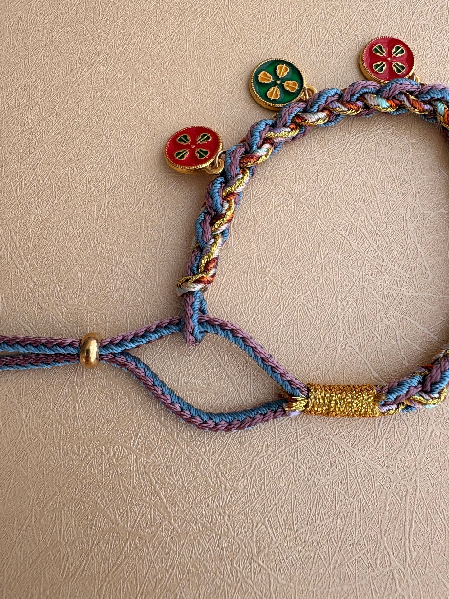 Five Jambhalas Braided Bracelet - Namtso Mist Haze