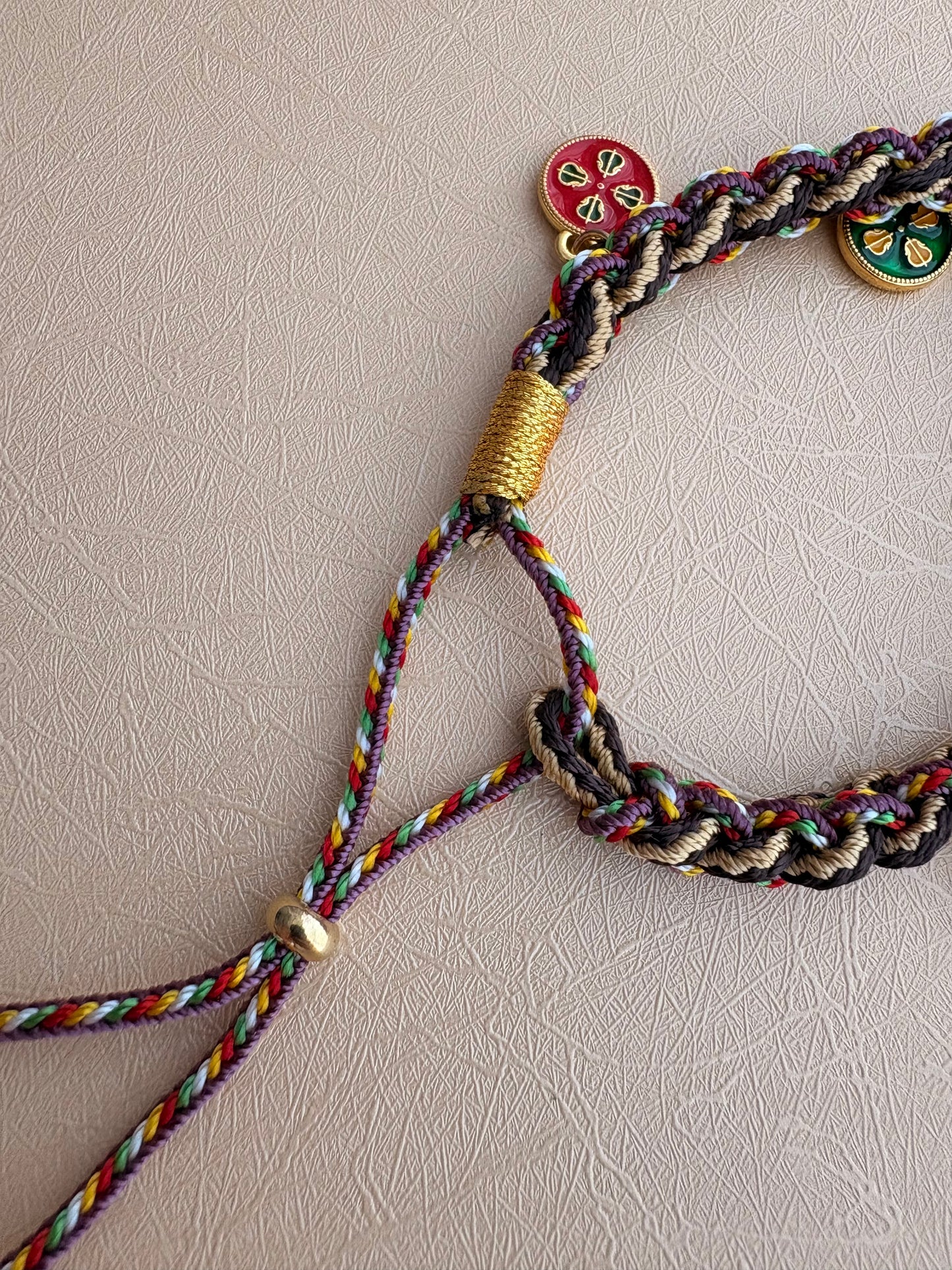 Five Jambhalas Braided Bracelet - Old Monastery Earth