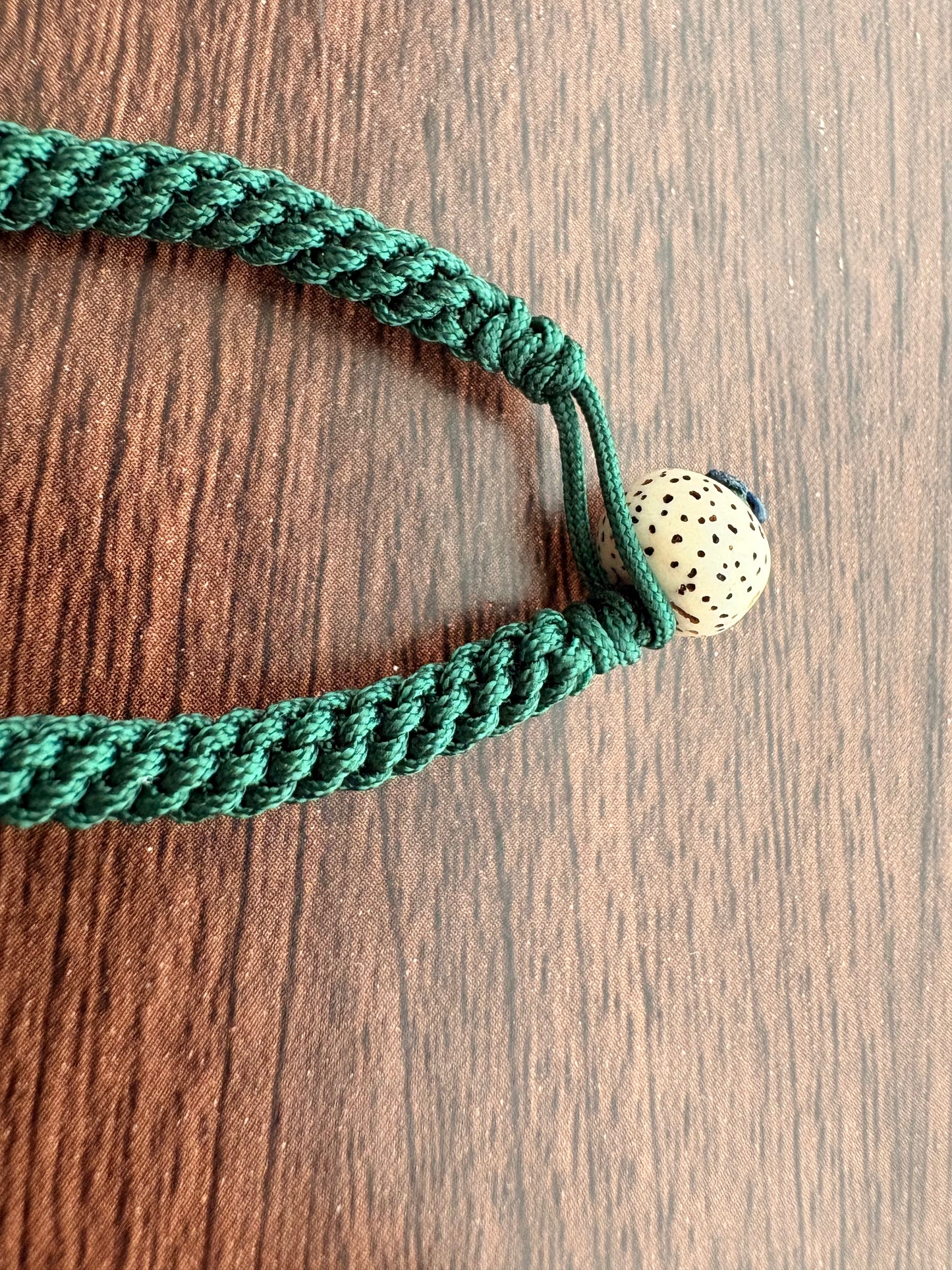 Small Zaki Lhamo Thangka Charm with Flower Tassel in Tibetan Green