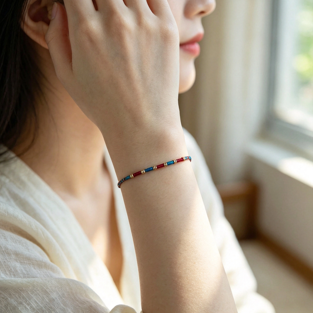 Tibetan Style Hand Braided Multicolor Cord Bracelet