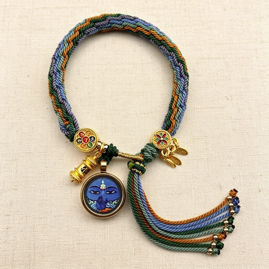 Chinese Zodiac Guardian Thangka Tibetan Hand-woven Bracelet