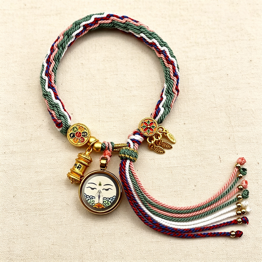 Chinese Zodiac Guardian Thangka Tibetan Hand-woven Bracelet