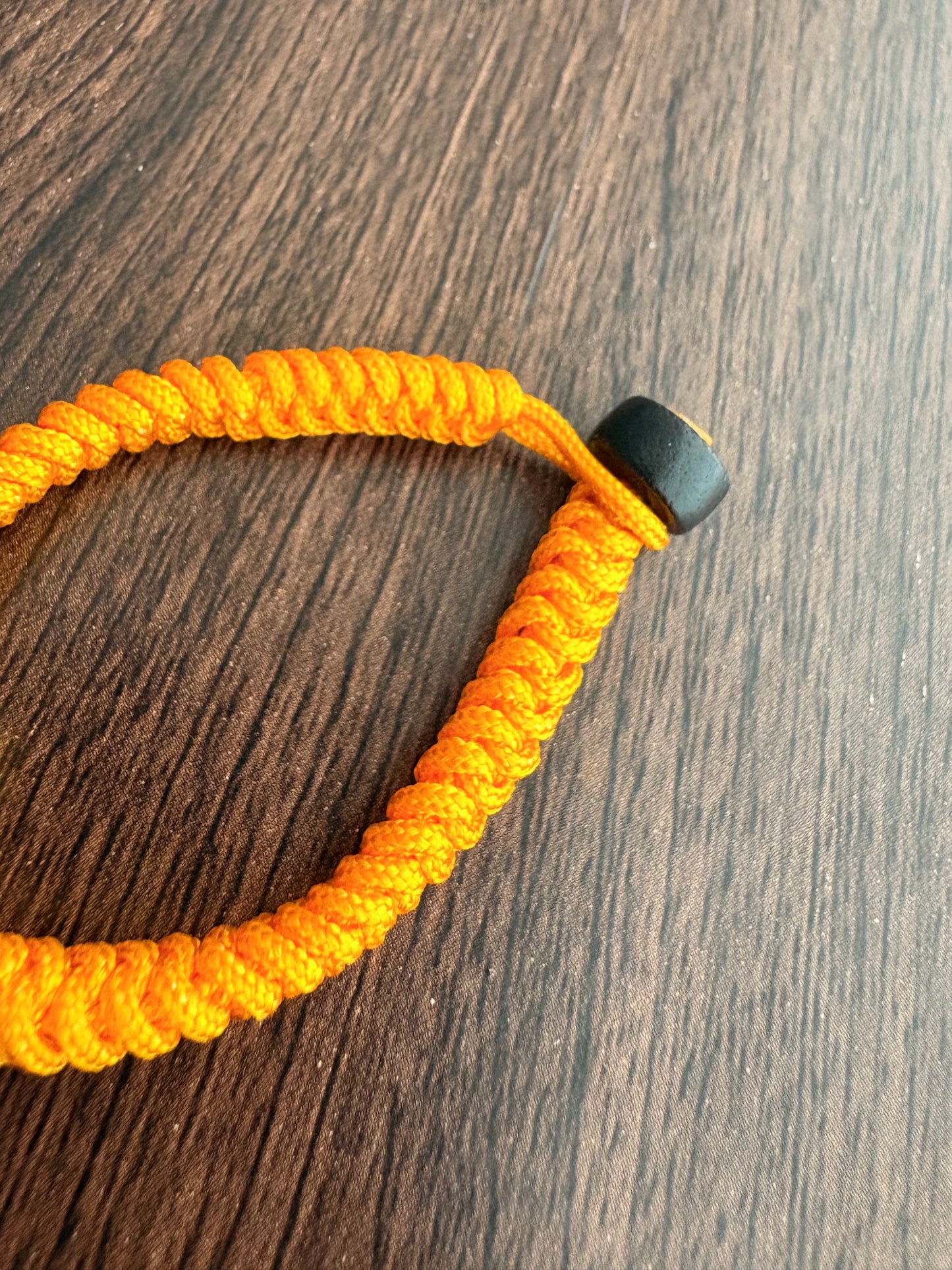 Damaru Charm with Yellow Jambhala Thangka in Tibetan Orange