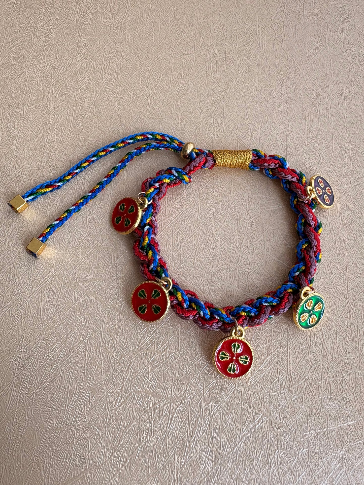 Five Jambhalas Braided Bracelet - Mani Wind Veil