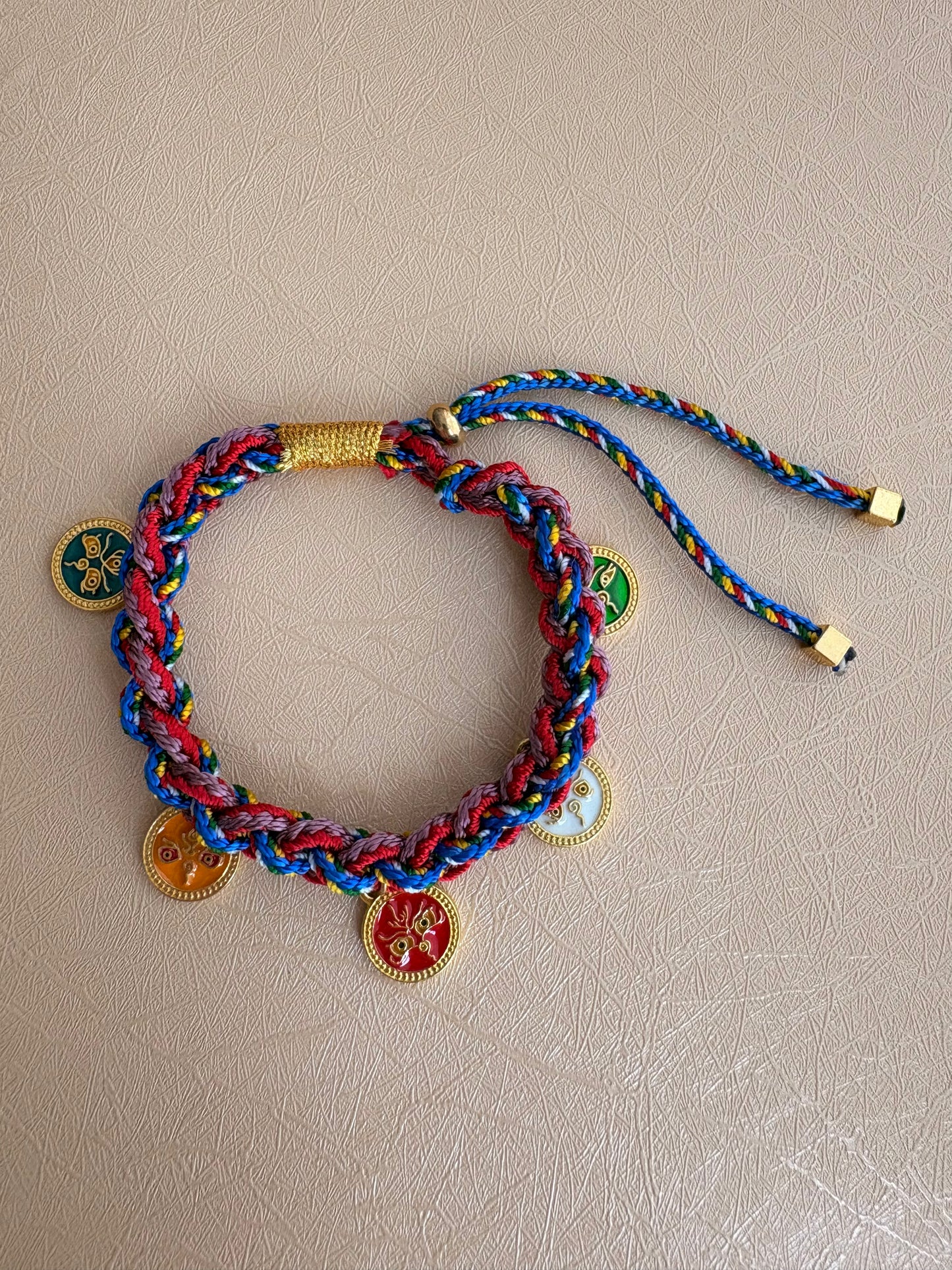 Five Jambhalas Braided Bracelet - Mani Wind Veil