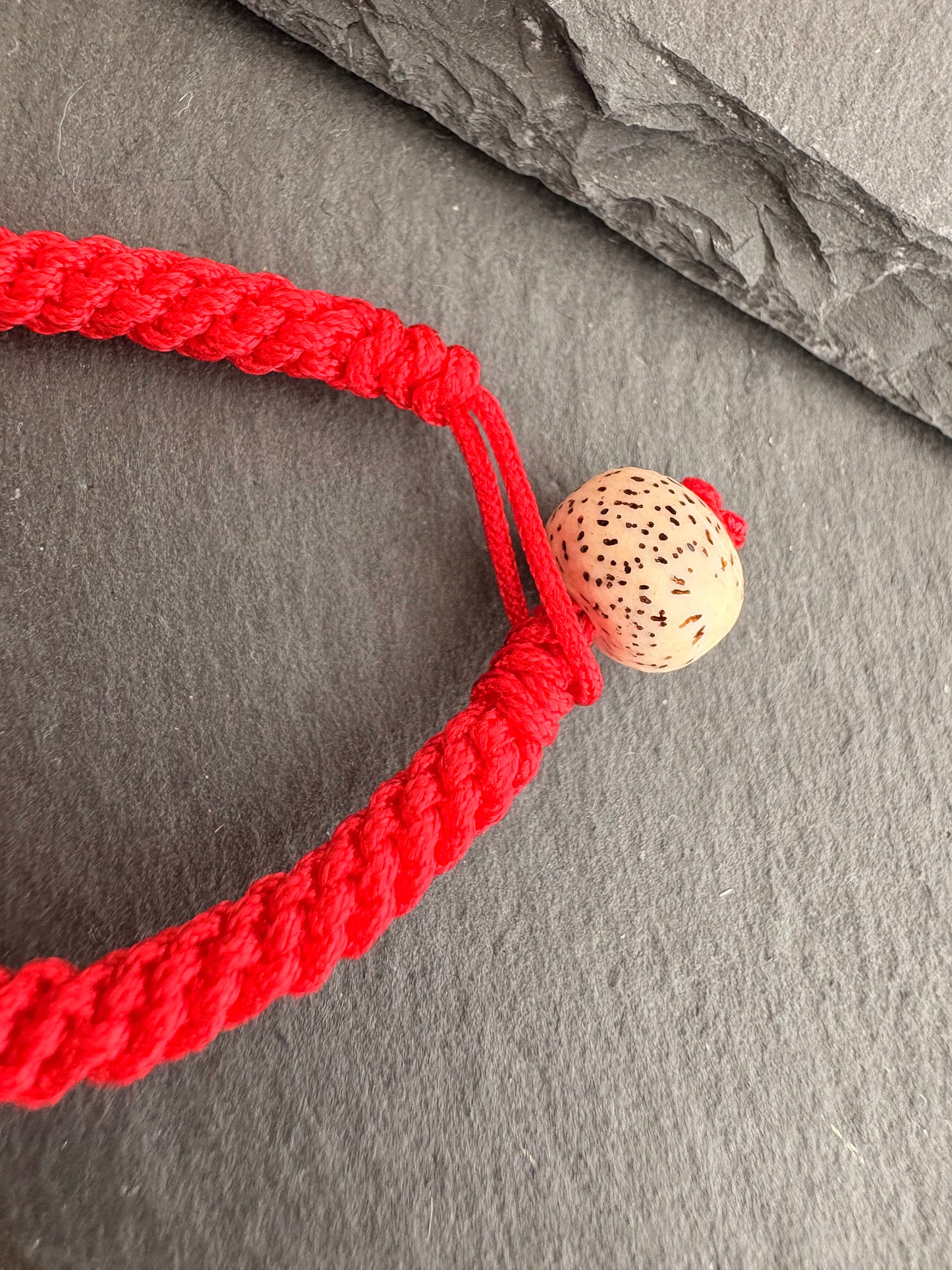 Small Yellow Jambhala Thangka Charm with Prayer Wheel Charm in Tibetan Red and Brown
